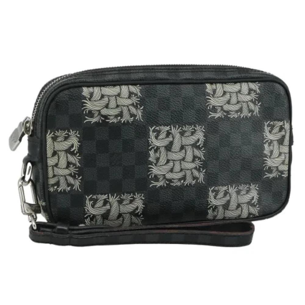 Louis Vuitton Vintage Pre-owned Canvas clutches Black Dames
