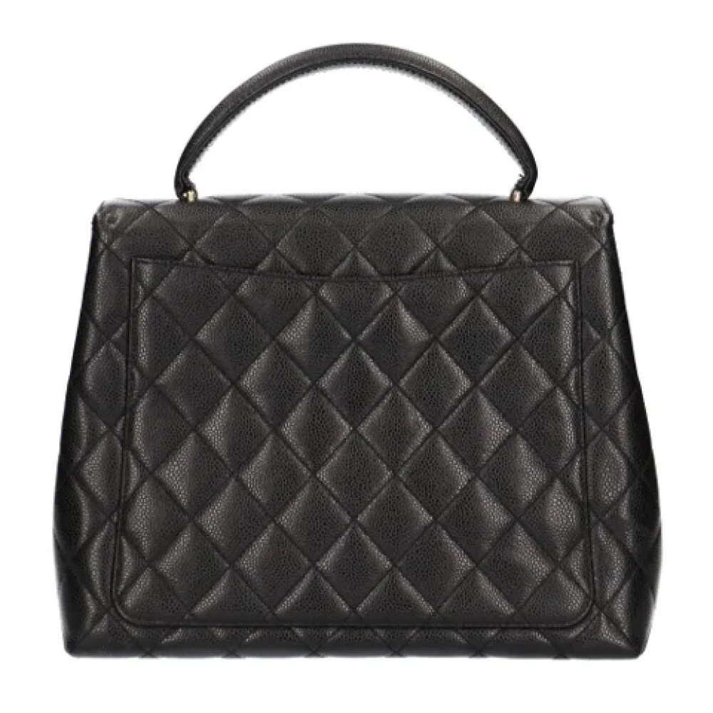 Chanel Vintage Pre-owned Leather handbags Black Dames