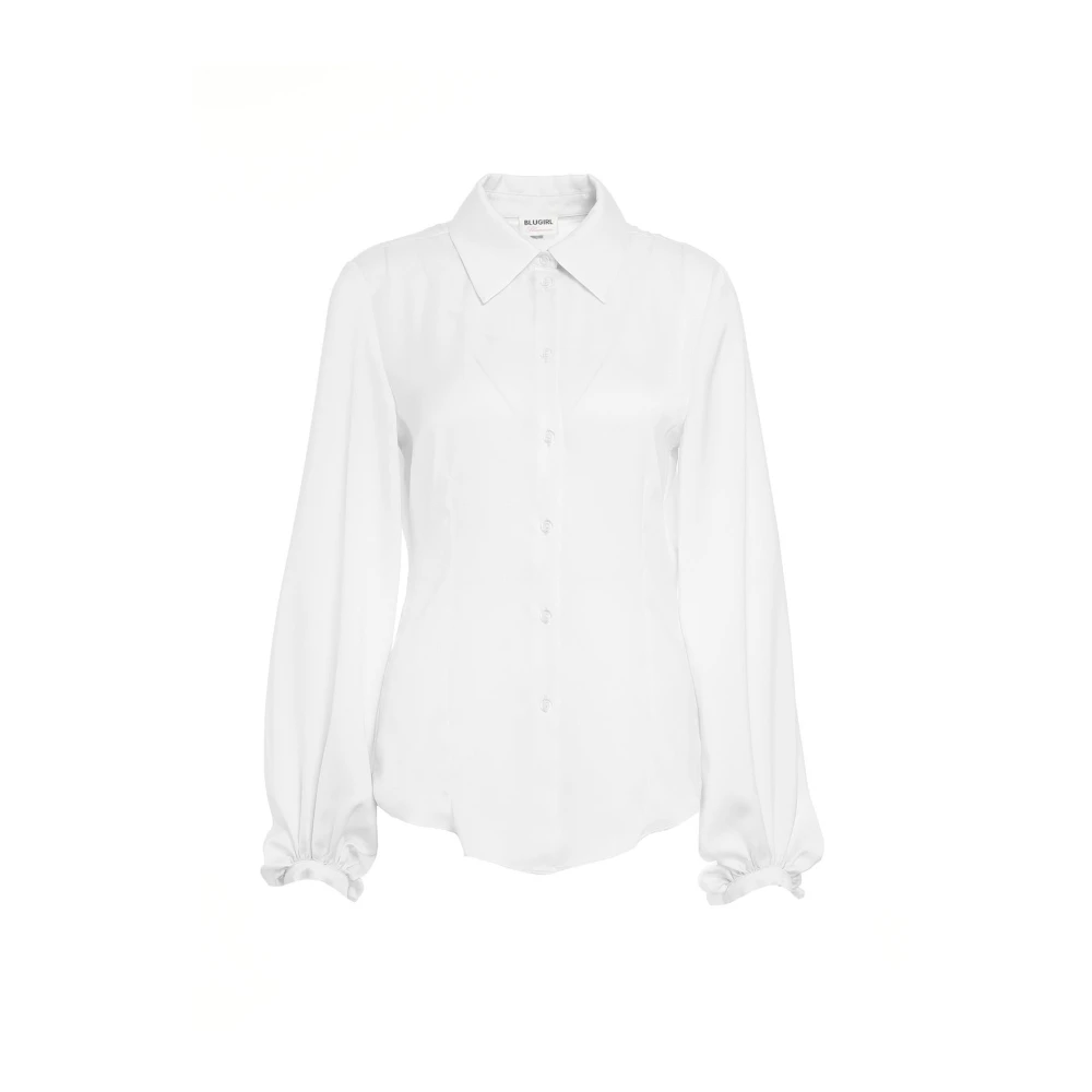 Blugirl Witte Shirts Ss24 Model Hoogte 178cm White Dames