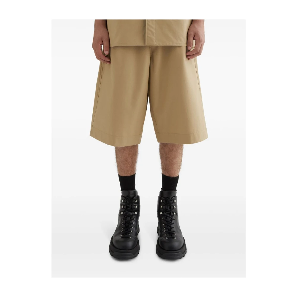 Jil Sander Beige Shorts voor Mannen Beige Heren