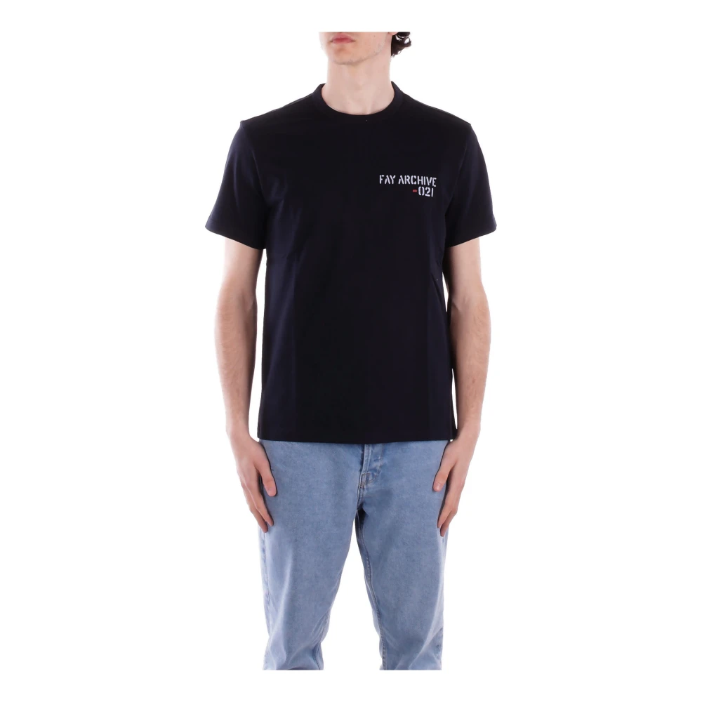 Fay - Tops > T-Shirts - Blue - Fay - Modalova