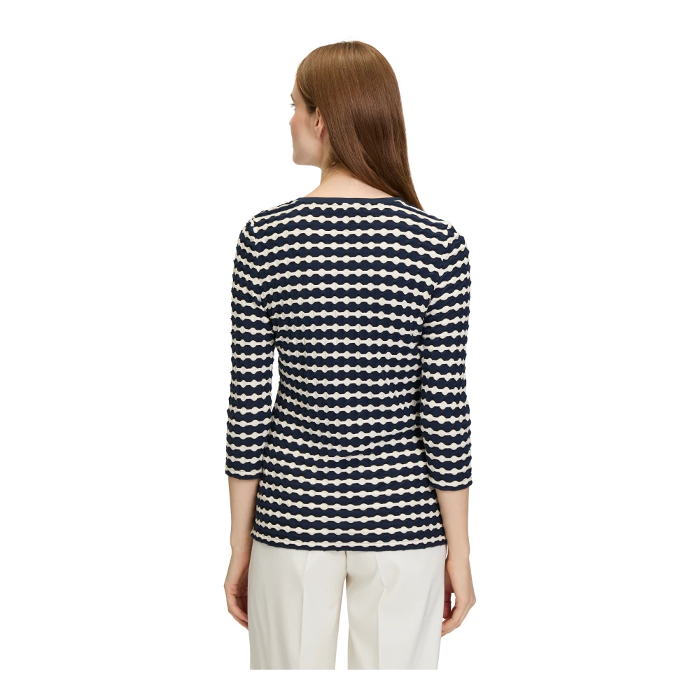 Betty Barclay Gestreept Basic Shirt met 3 4 Mouwen Blue Dames