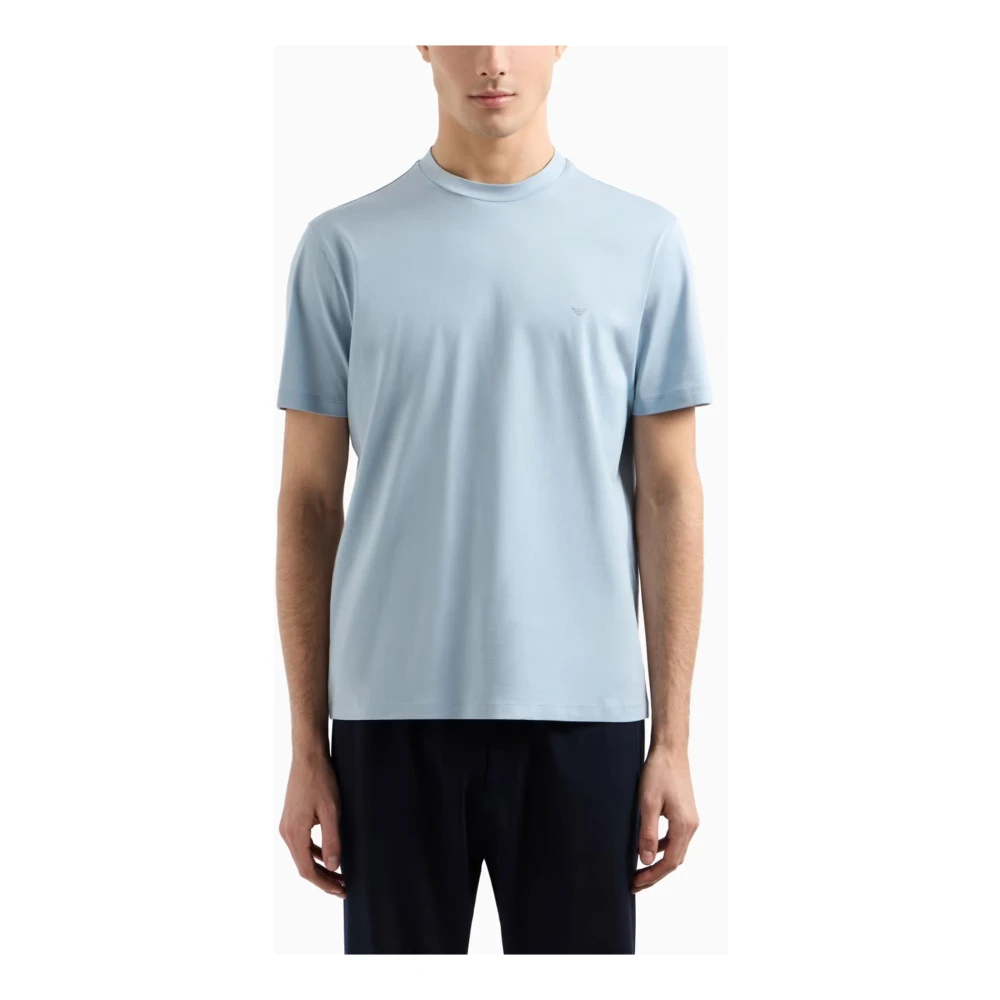 Emporio Armani Stijlvolle T-shirts en Polos met Adelaar Blue Heren
