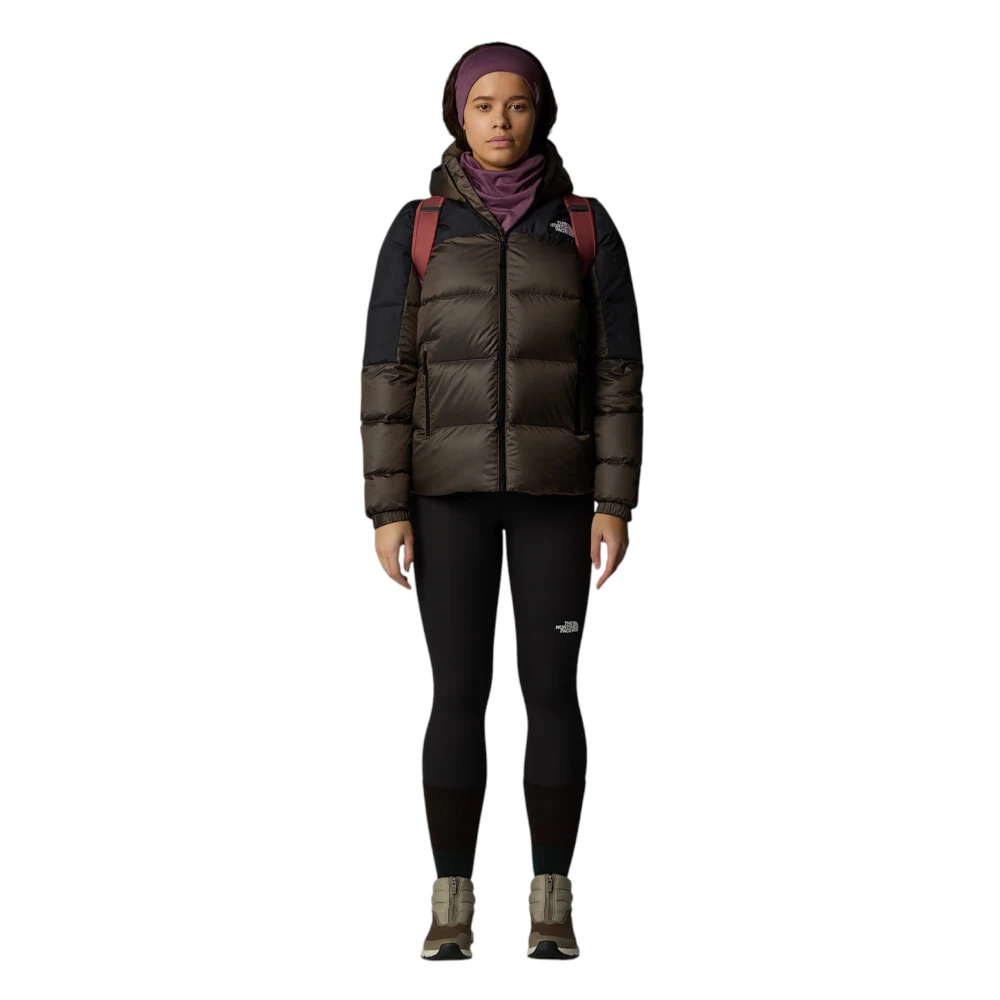 The North Face Gewatteerde jas met capuchon en gerecyclede isolatie Brown Dames