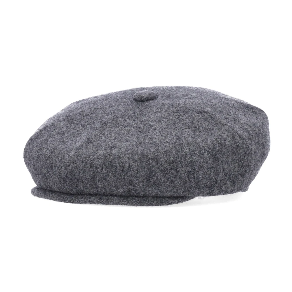 Kangol Men's Gray Wool Flannel Flat Cap Hat