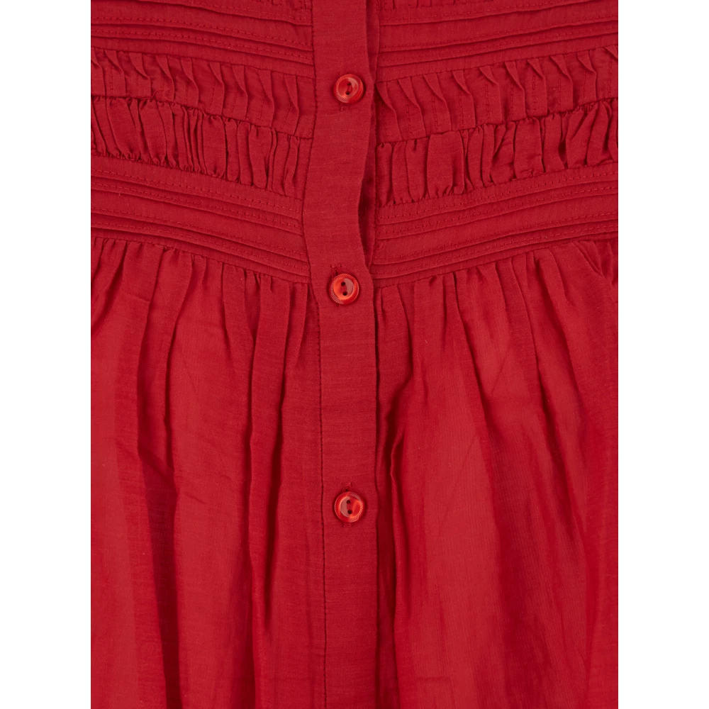 Isabel Marant Étoile Rode Shirt met Geplooide Details Red Dames