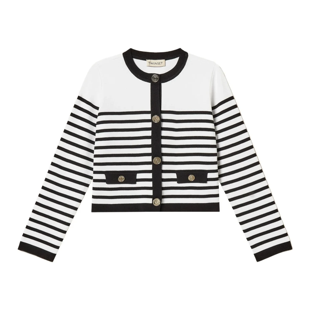 Twinset White 11008 Cardigan - Unisex - Kids Cardigans - 14 Y - Kids