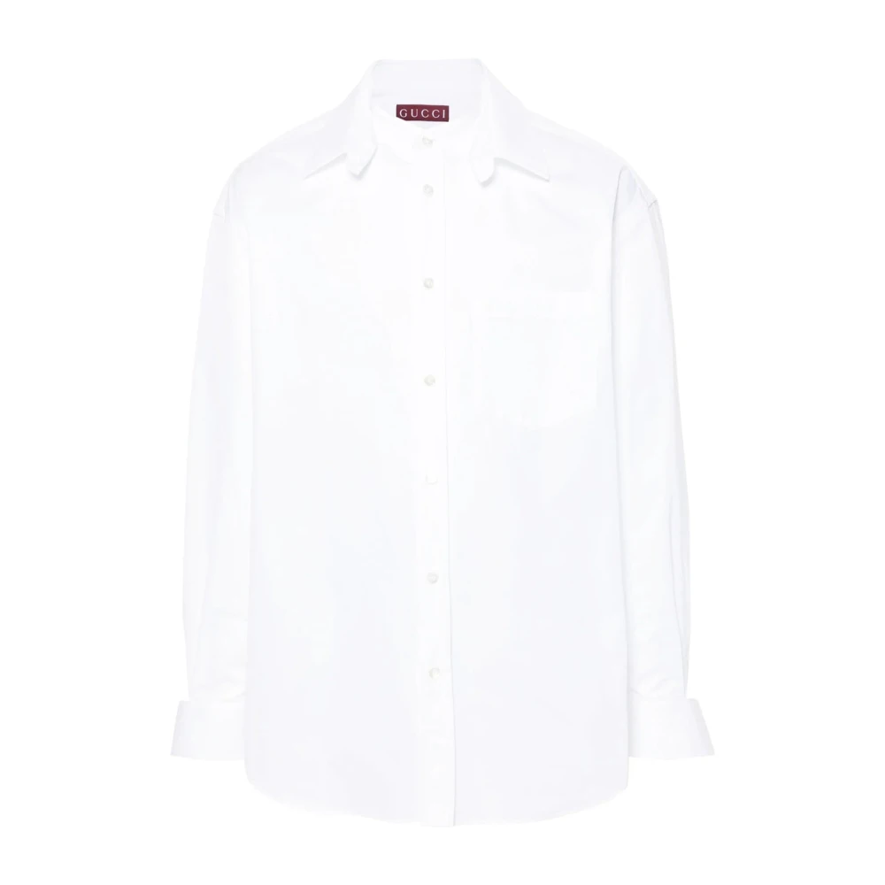 Gucci Witte Logo Shirt voor Mannen White Heren