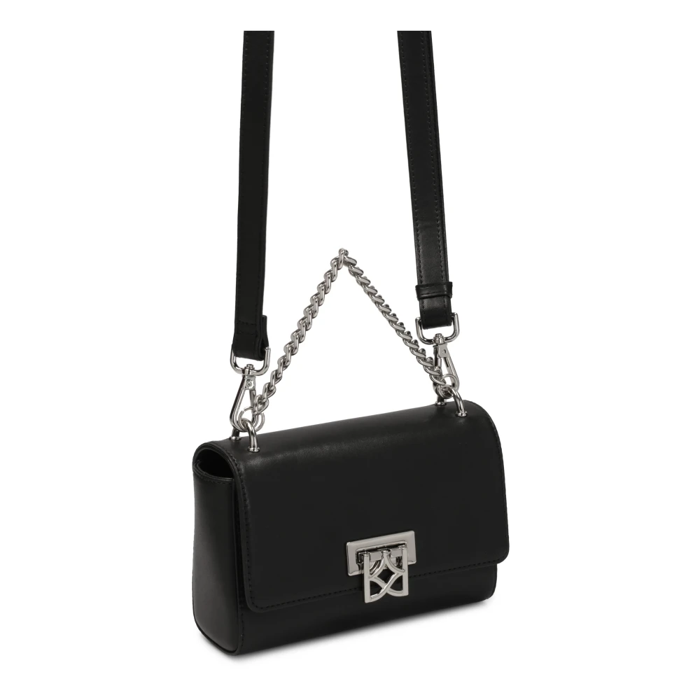 Kazar Kleine handtas met zilveren metalen hardware Black Dames
