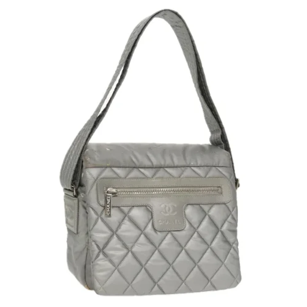 Chanel Vintage Pre-owned Canvas chanel-bags Gray Dames