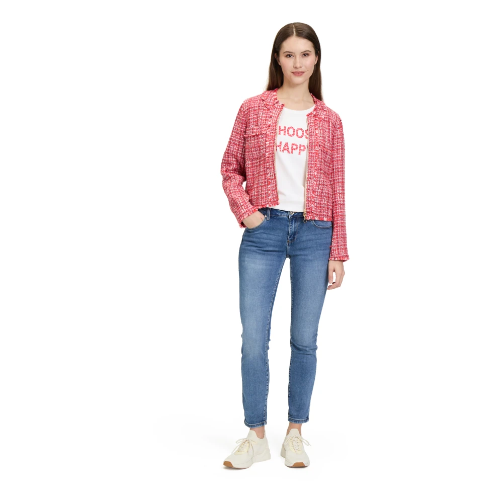 Betty Barclay Glitterend Basic T-shirt met halve mouwen White Dames