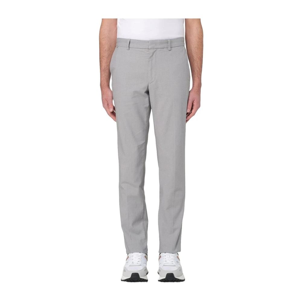 Hugo Boss Slim Fit Katoenen Broek Gray Heren