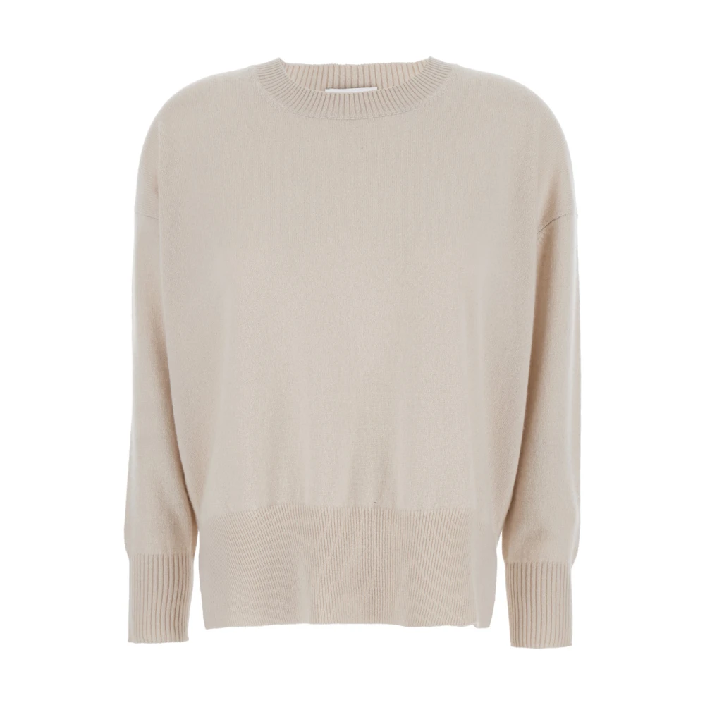 Allude Kasjmier Ronde Hals Sweater in Beige Dames