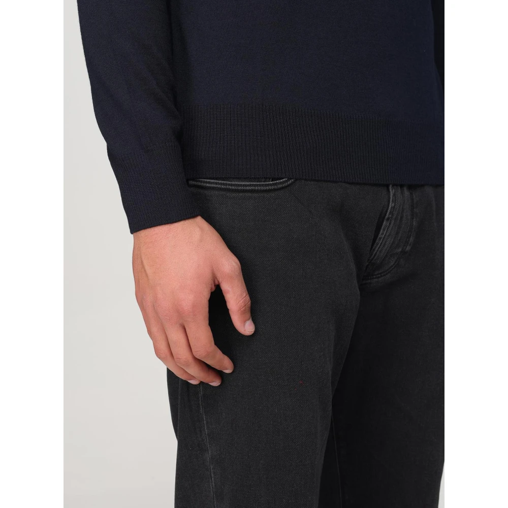 Emporio Armani Blauwe Sweaters voor Mannen Blue Heren