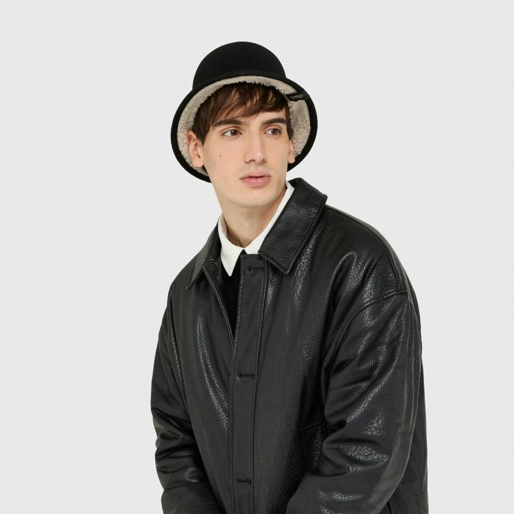 Borsalino Omkeerbare wollen emmerhoed Black Heren