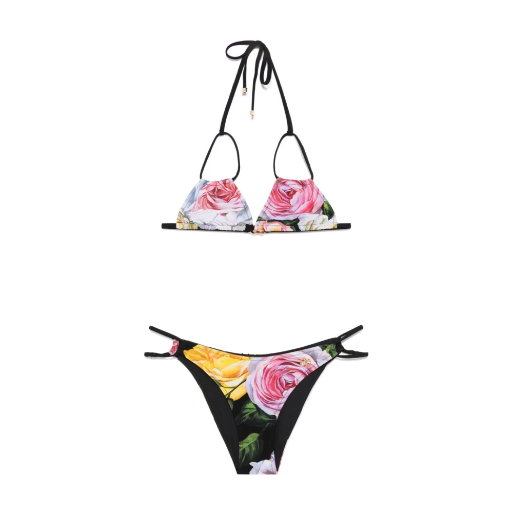 Dolce & Gabbana Zwart zee kleding met logo gesp Multicolor Dames