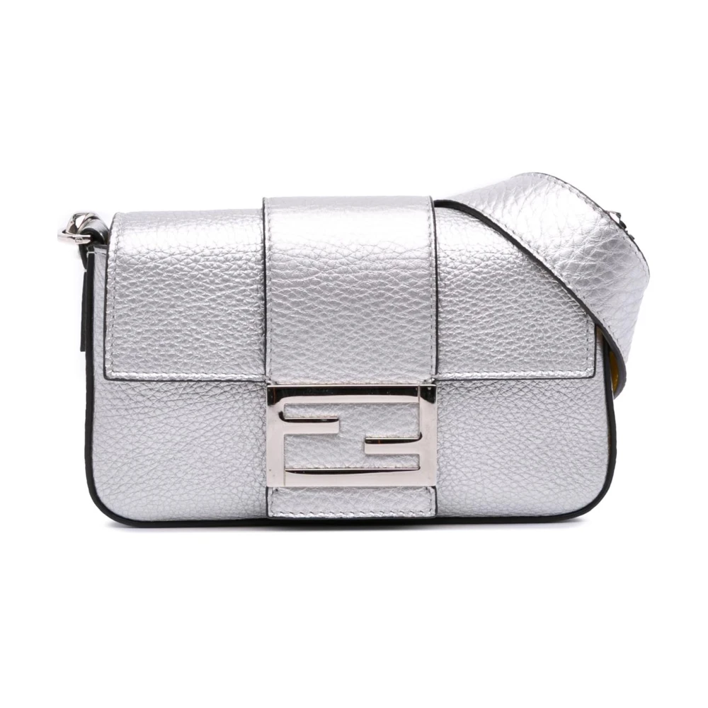Fendi Vintage Women's Gray Pre-Owned Shoulder Bag - Vintage Cross Body Bags - One Size - Pre-Owned