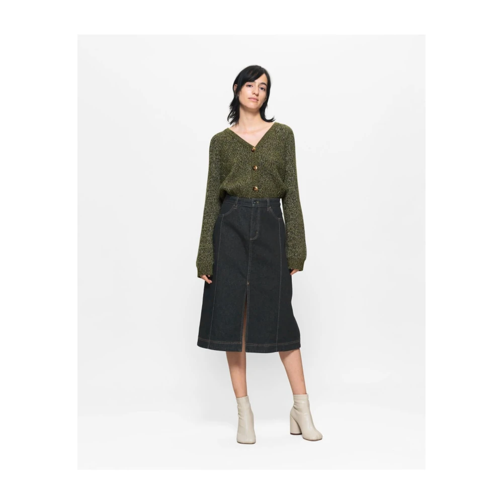 BAUM UND PFERDGARTEN Olijf Wol Vest Green Dames