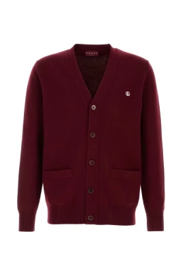 Ullcashmere-kofta med broderi