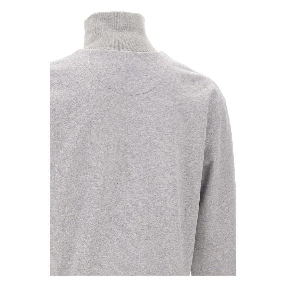 Maison Kitsuné Grijze Katoenen Sweatshirt met Vos Logo Gray Heren