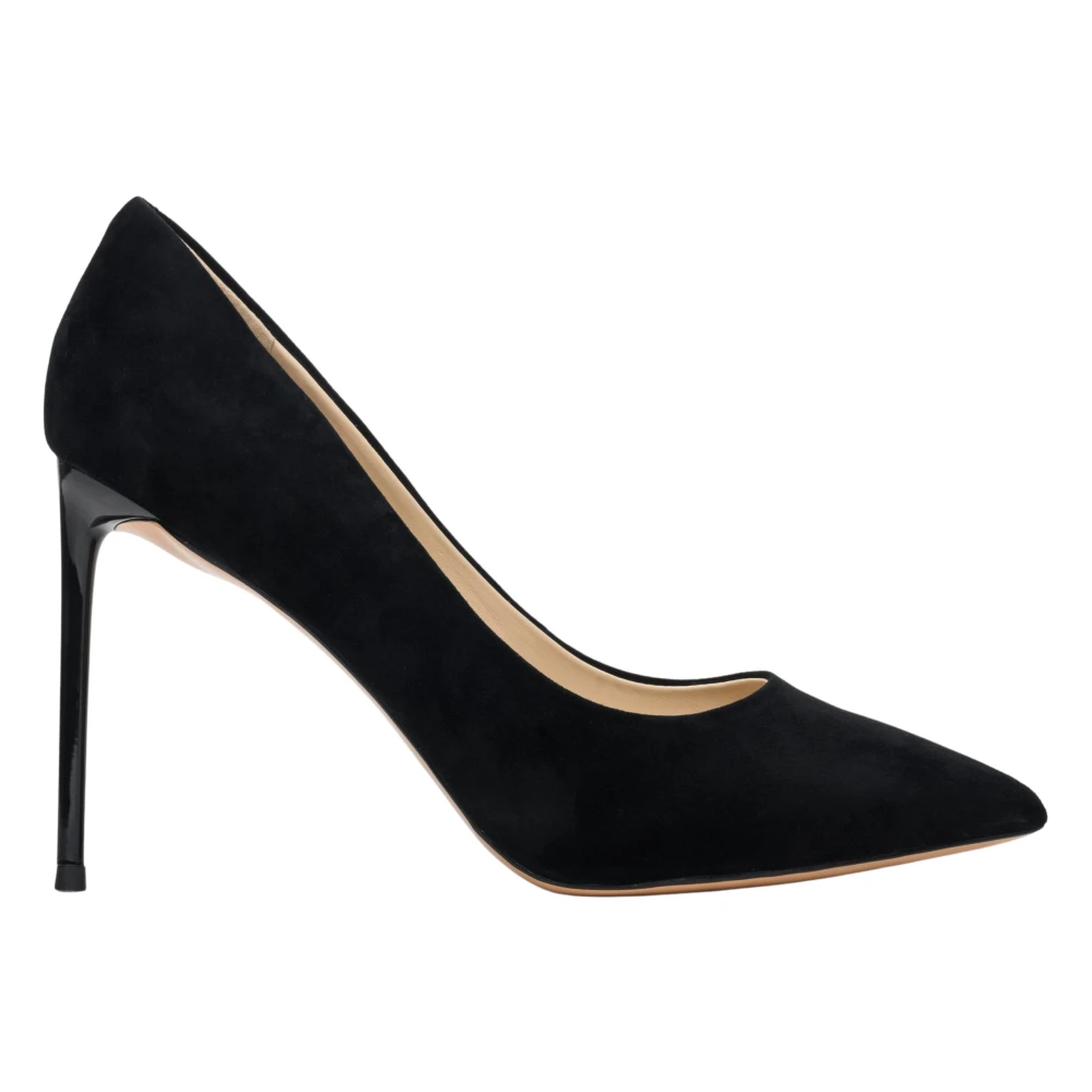 Estro Black Pumps, Female, 6 Uk, Velour Stiletto Heels