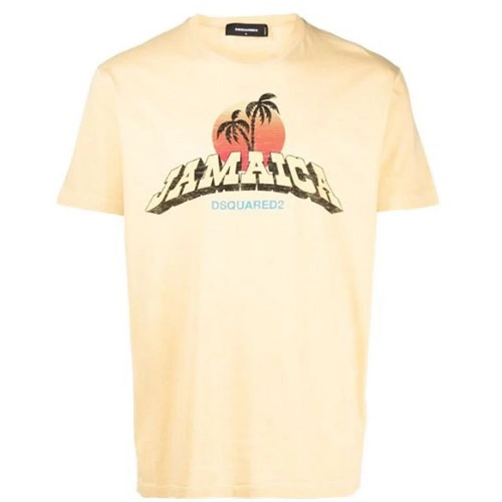 Dsquared2 Casual Katoenen T-Shirt Beige Heren