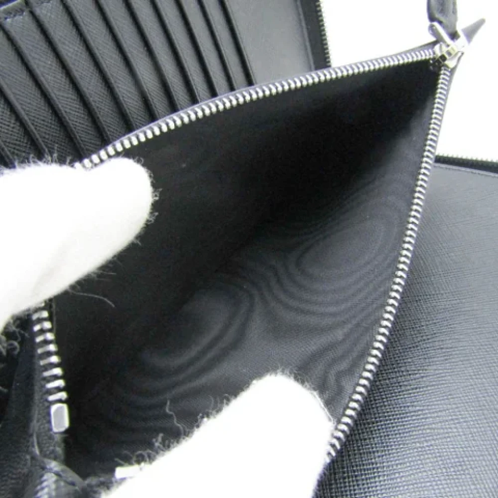 Prada Vintage Pre-owned Leather wallets Black Dames