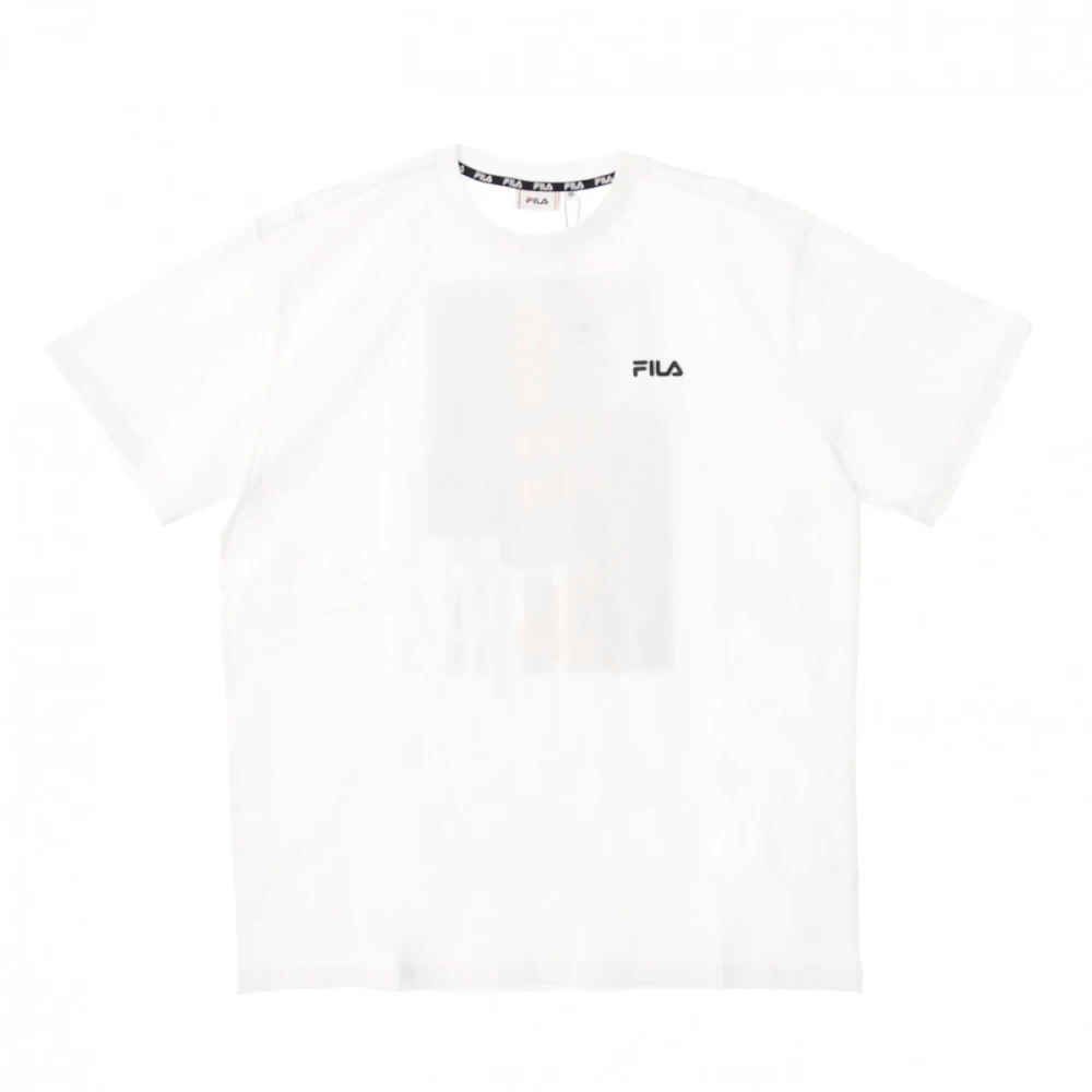 Fila Witte Cropped Shoulder Tee White Heren