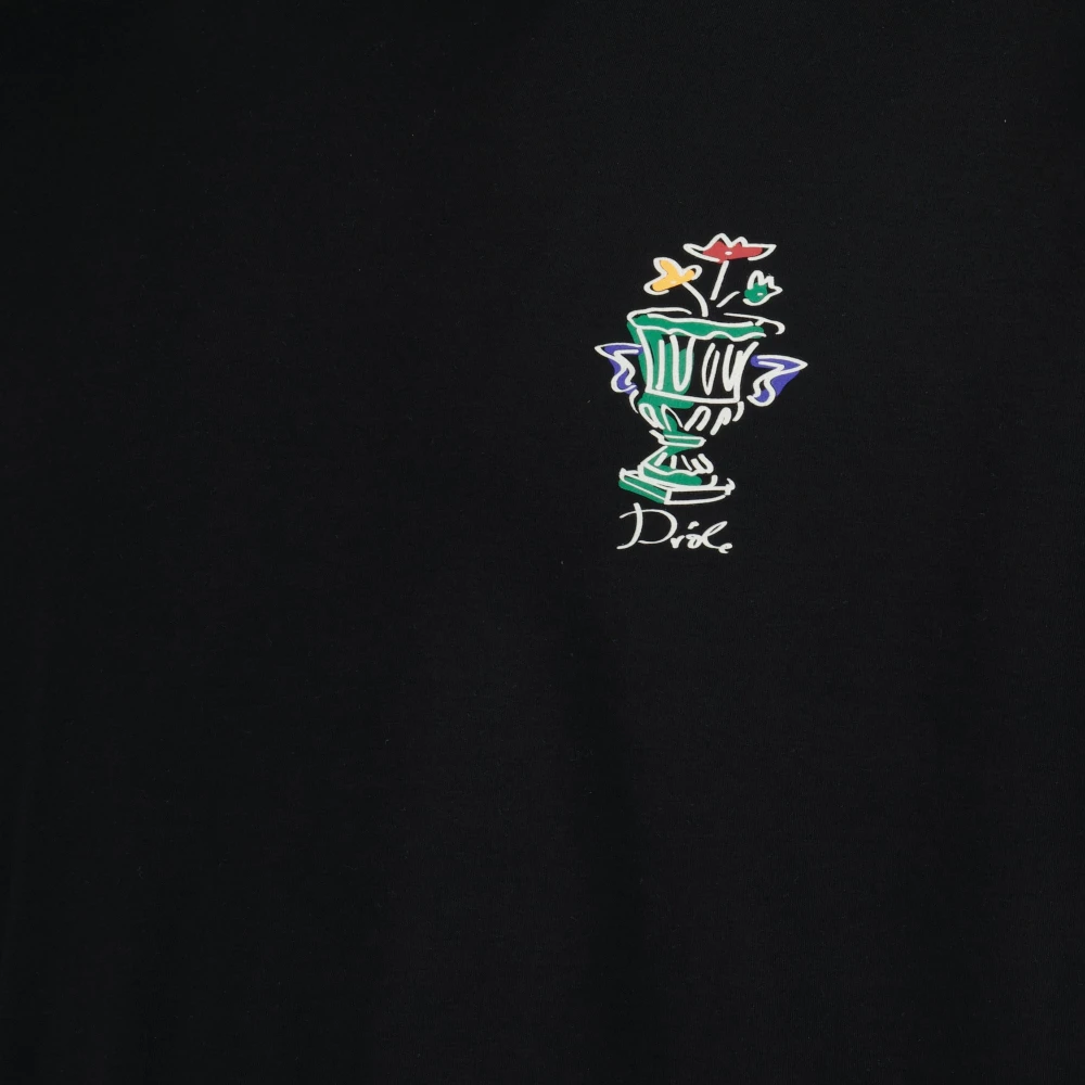 Drole de Monsieur Zwarte T-shirt Vaas Lente-Zomer 2025 Black Heren