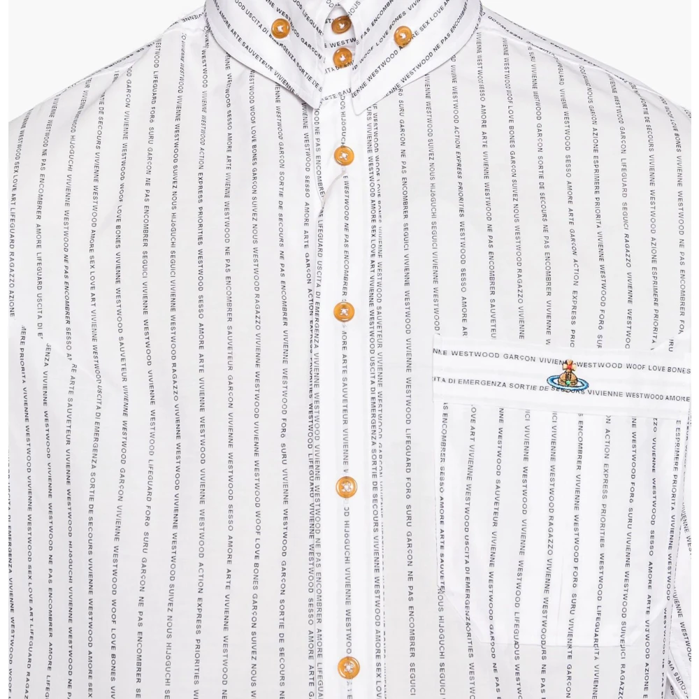 Vivienne Westwood Wit Gestreept Krall Overhemd Multicolor Heren