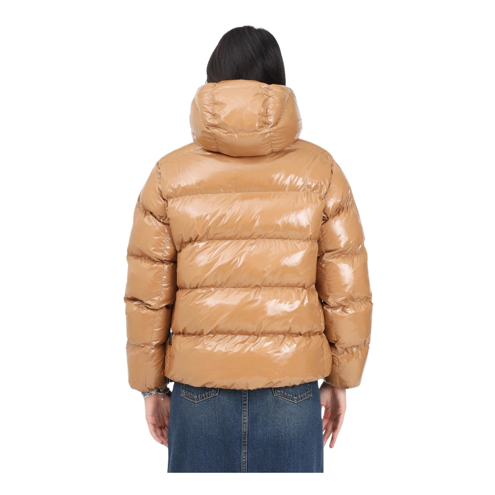 Napapijri Beige Glane Dames Pufferjas Brown Dames