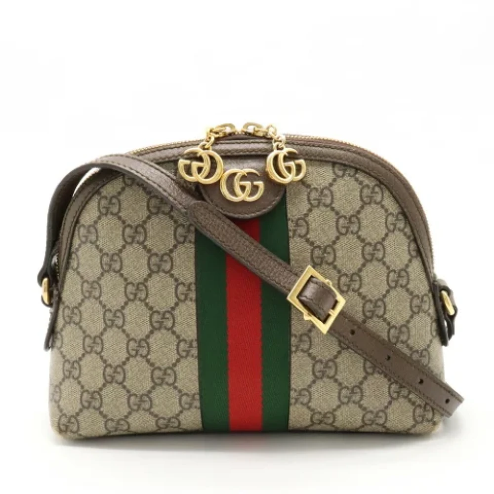 Gucci Vintage Pre-owned Leather crossbody-bags Beige Dames