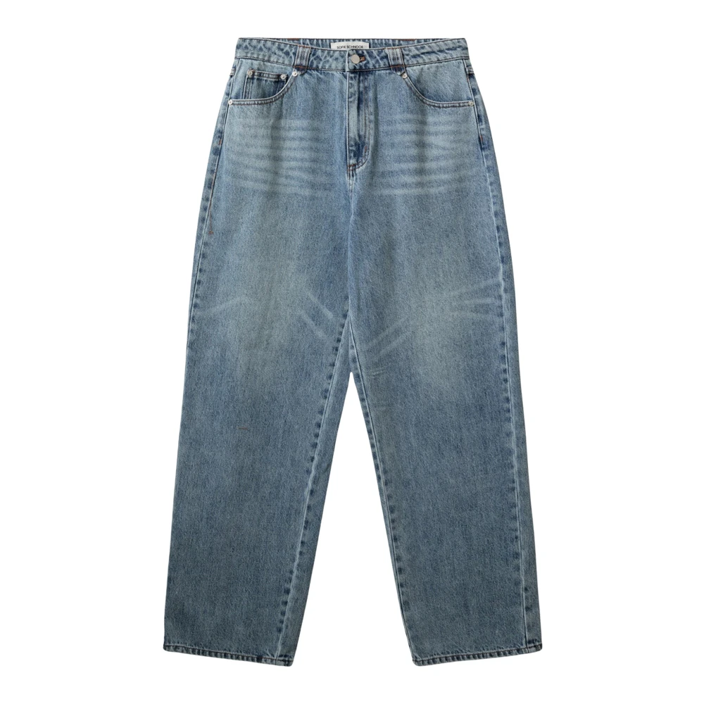 Sofie Schnoor Blue Wide Jeans - Female - Loose Fit Jeans - Xs - Jeans