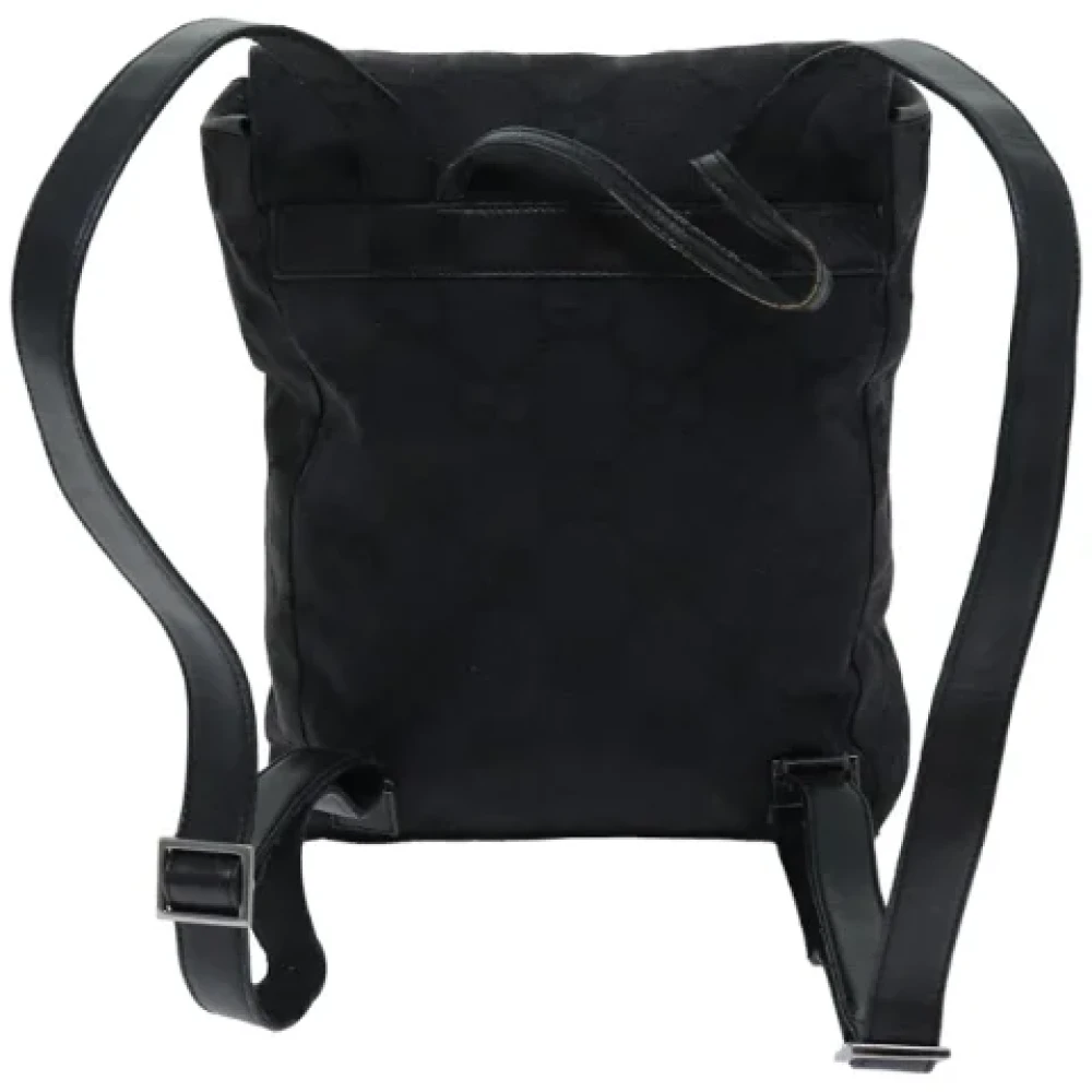 Gucci Vintage Pre-owned Canvas backpacks Black Dames