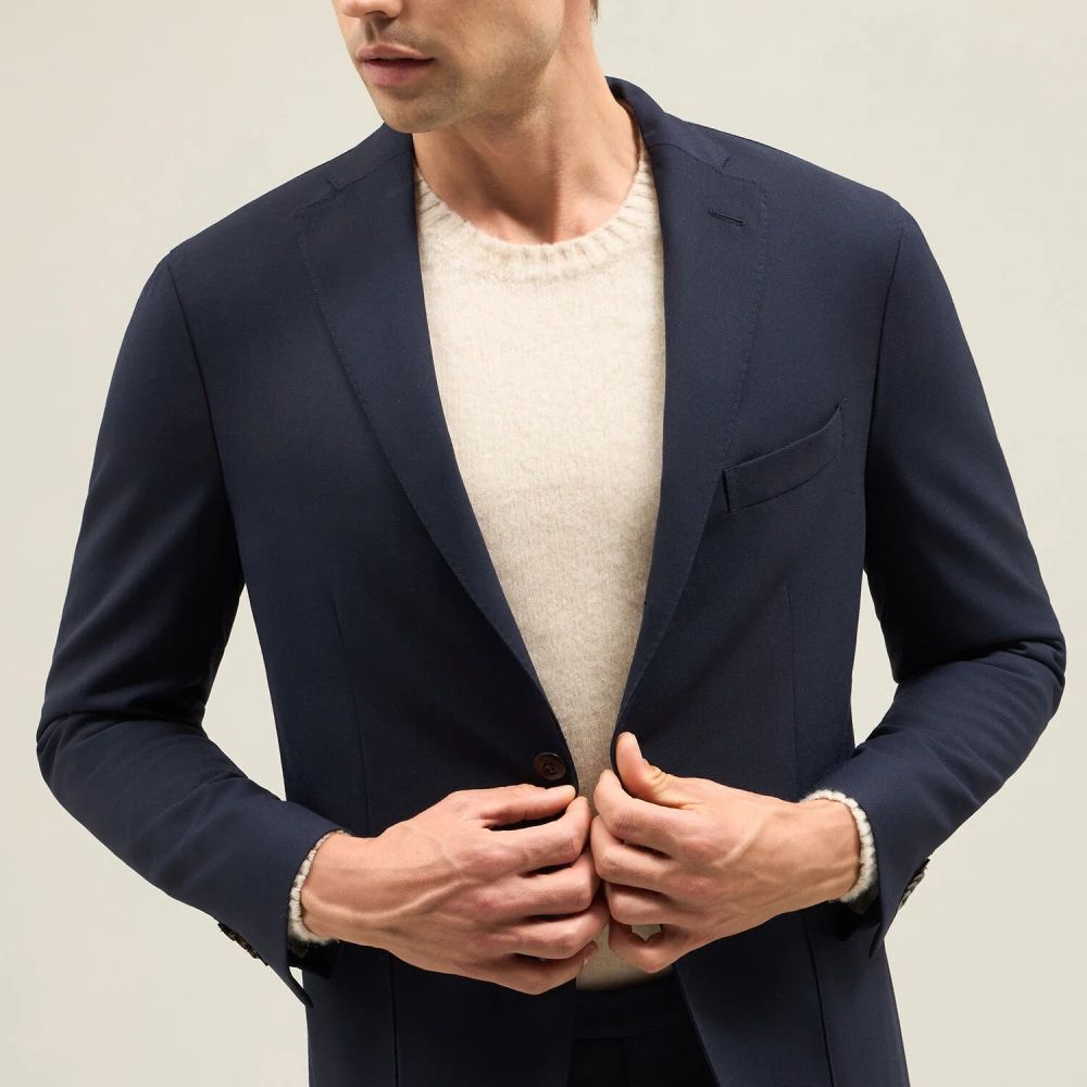 Boglioli Hoge Twist Wol K-Pak Blue Heren