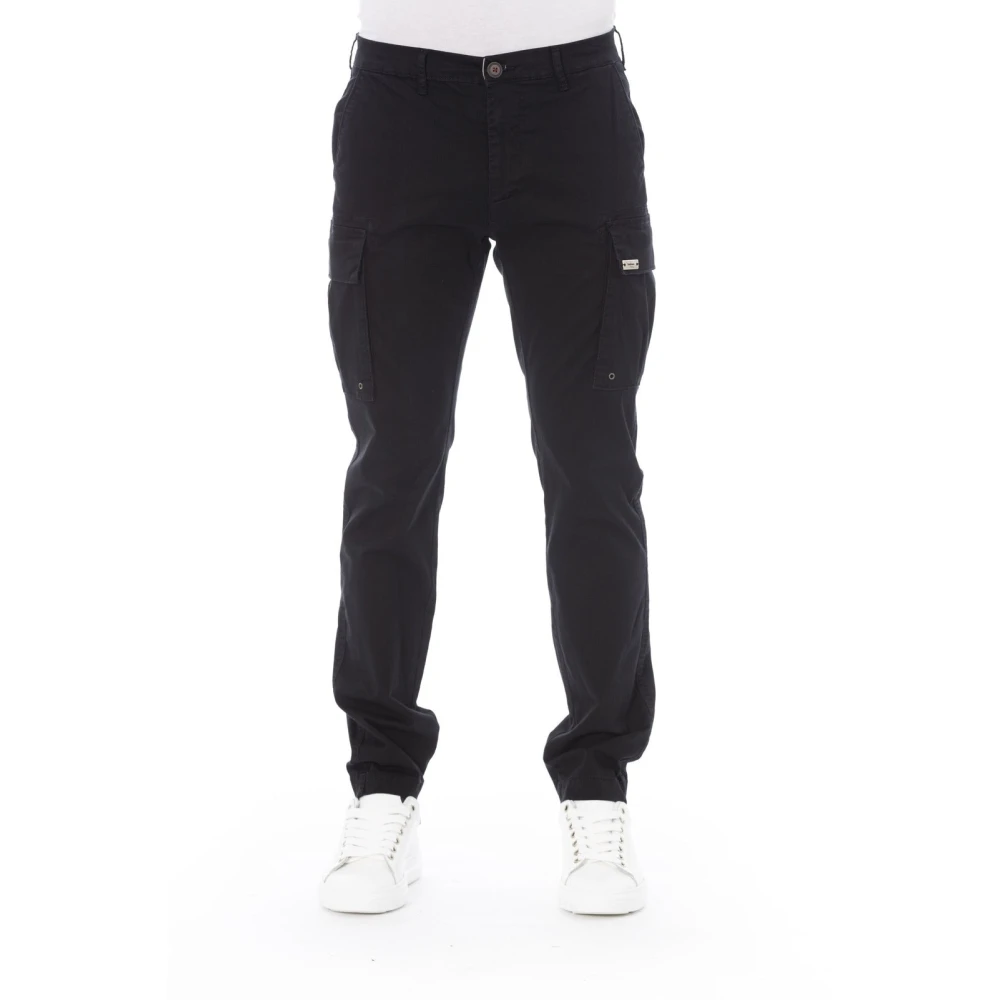 Baldinini Cargo Broek Effen Kleur Trendy Black Heren