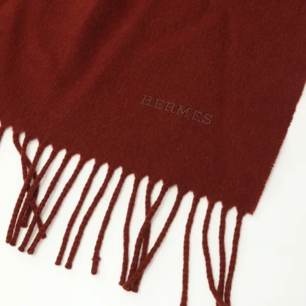 Hermès Vintage Pre-owned Cashmere scarves Brown Dames