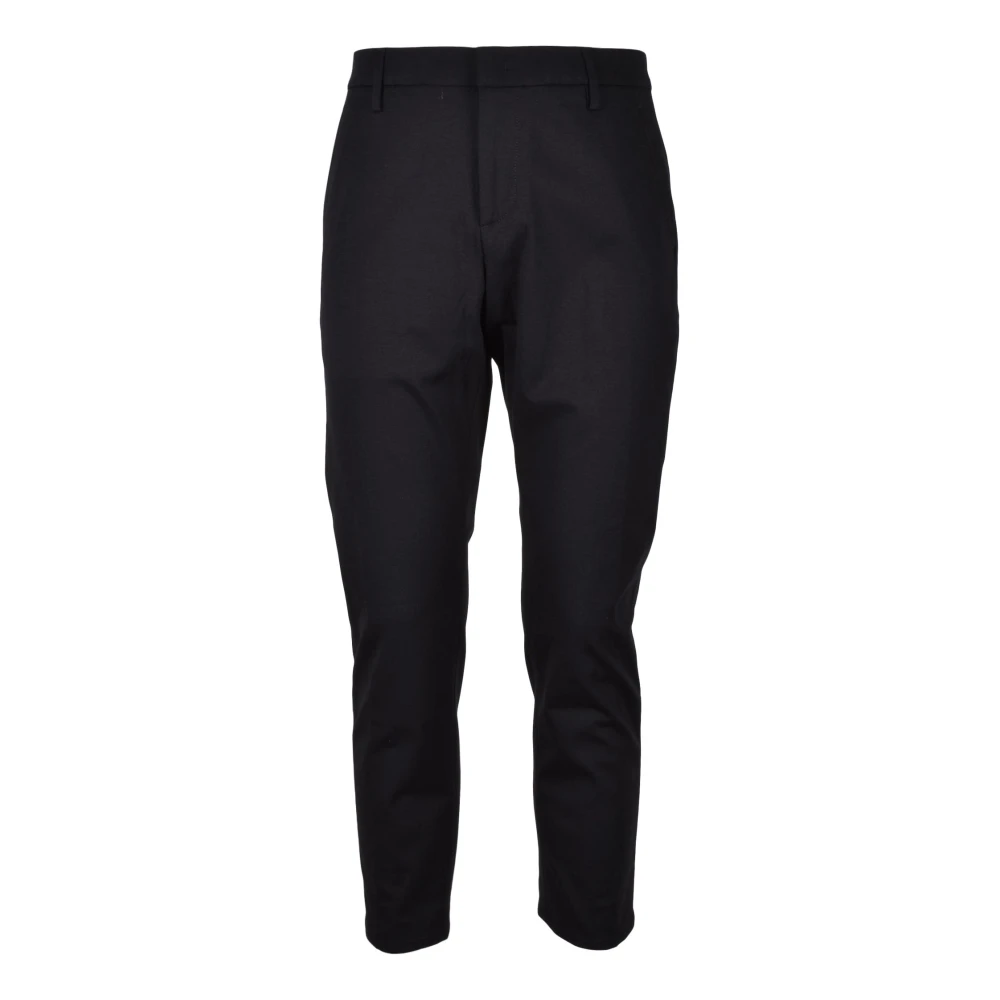 Dondup Elegante Stretchy Viscose Blend Broek Black Heren