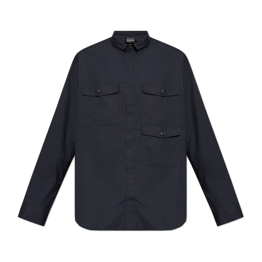 Emporio Armani Overhemd met zakken Blue Heren
