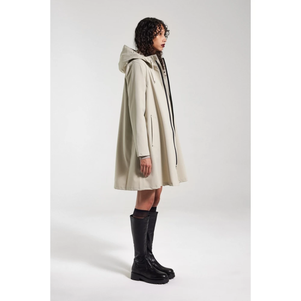 Stutterheim Lichtgewicht Rits Matte Regenjas Beige Dames