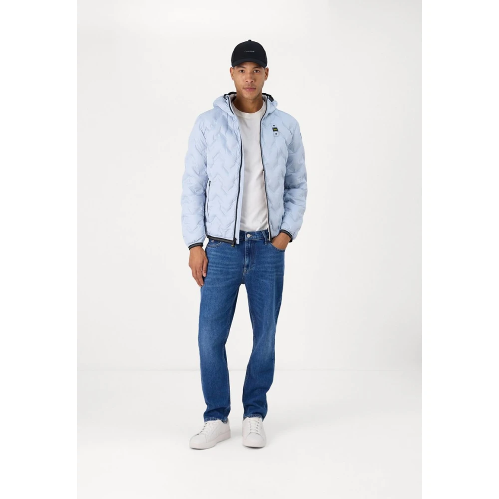 Blauer Heren Hooded Puffer Jas Gray Heren