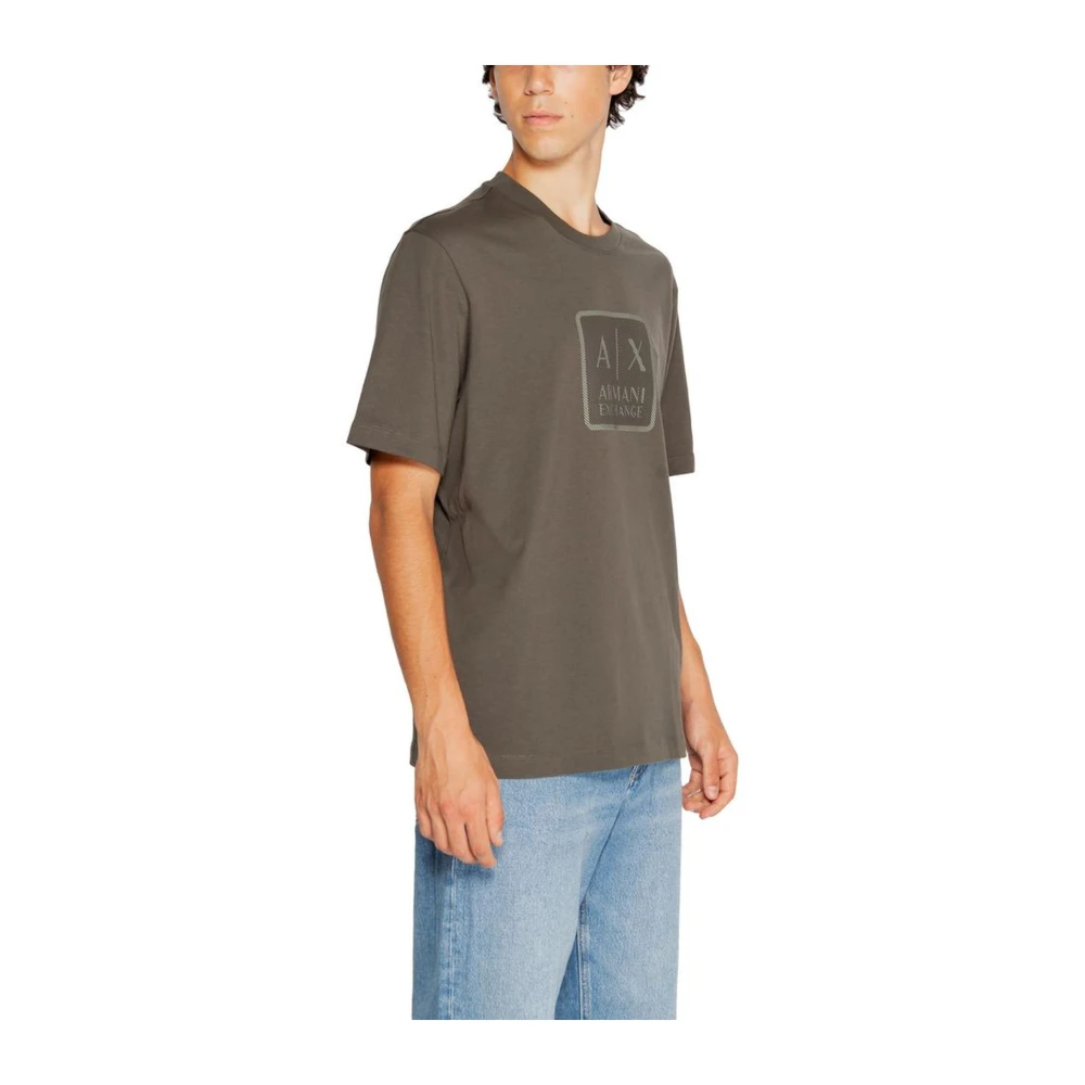Armani Exchange Klassieke katoenen T-shirt Green Heren