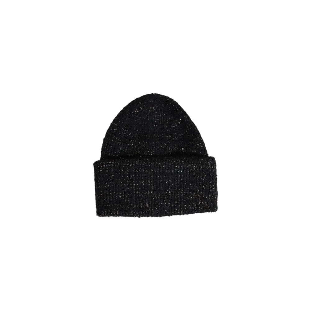 Pieces Zwarte gerecyclede polyester dameshoed Black Dames