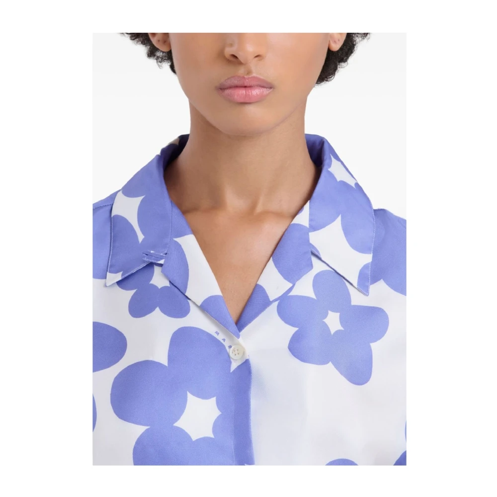 Marni Zijden Shirt Elegant Ontwerp Multicolor Dames