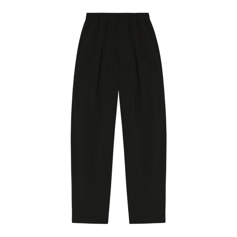 Cortana Zwarte linnen en zijden broek Black Dames
