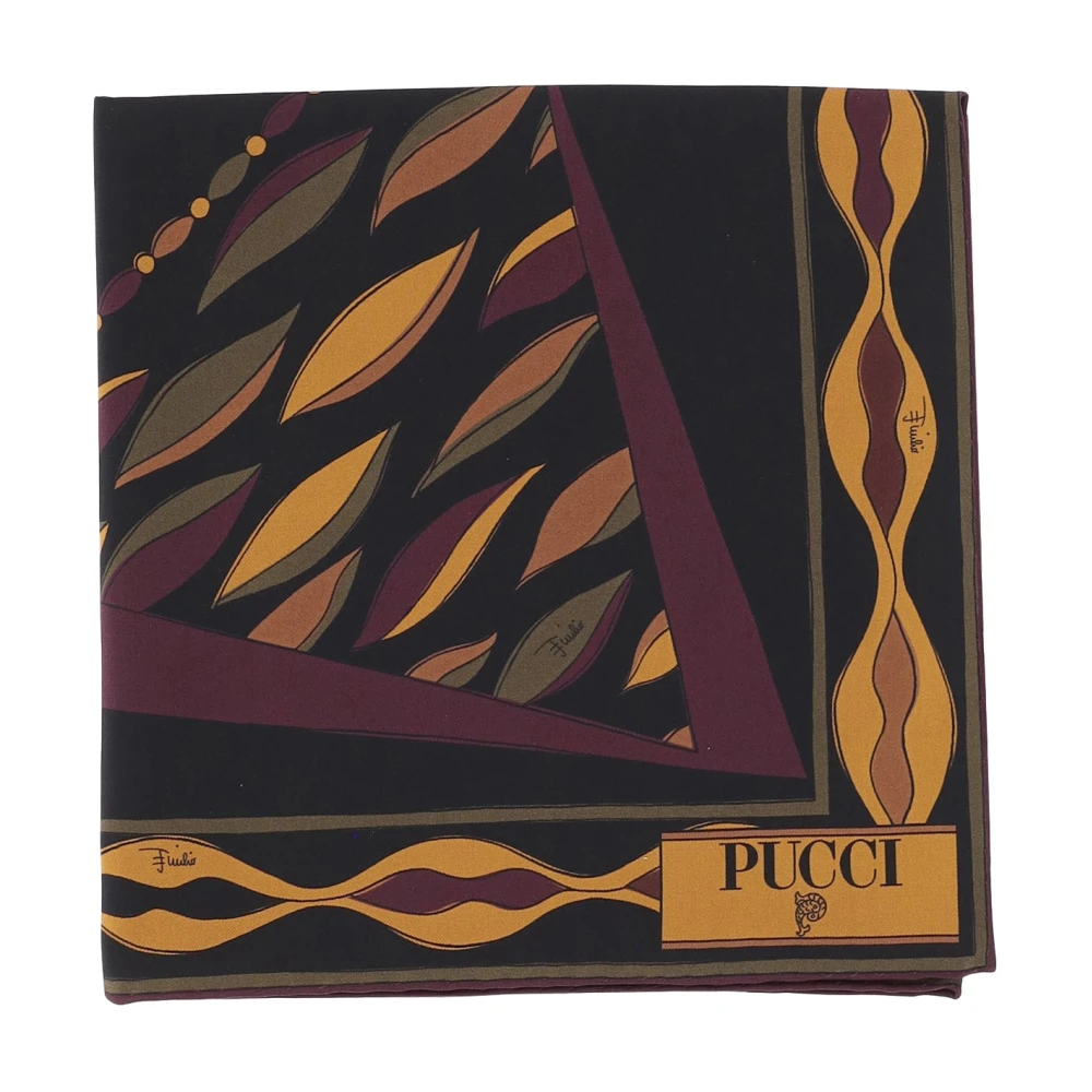 Pucci Donna Multicolor - Foulard In Seta Con Mix Di Stampe - Accessories - E - One Size