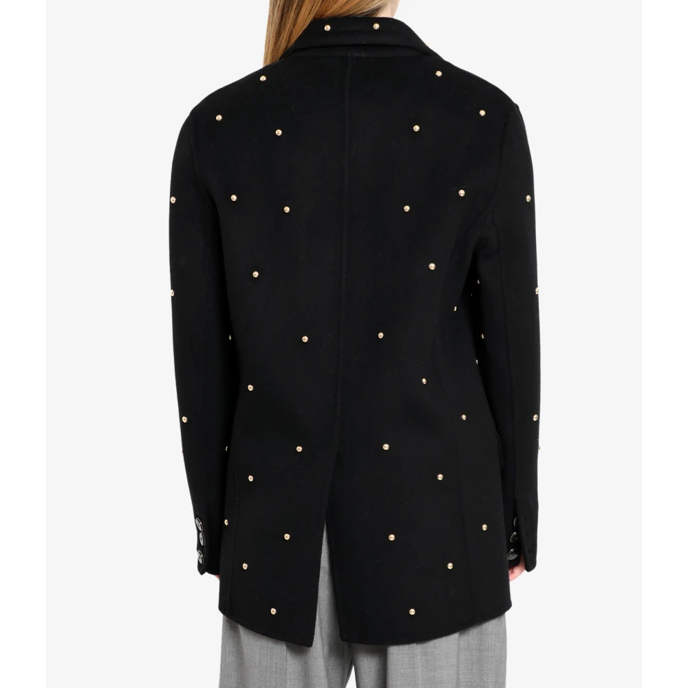 Simona Corsellini Studded wollen blend blazer Black Dames