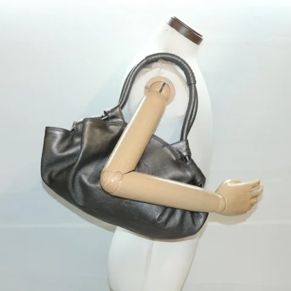 Loewe Pre-owned Leather handbags Gray Dames