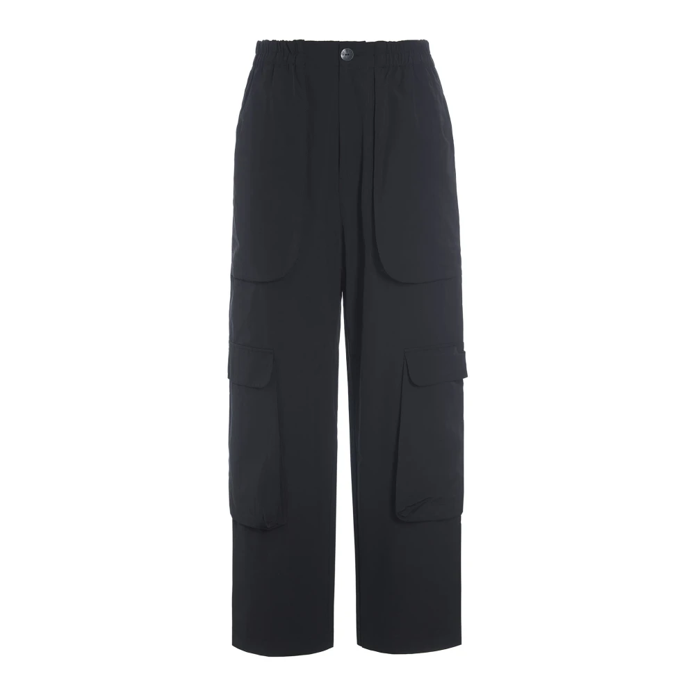 Bitte Kai Rand Zwarte Poplin Zakbroek Fukkura Stijl Black Dames