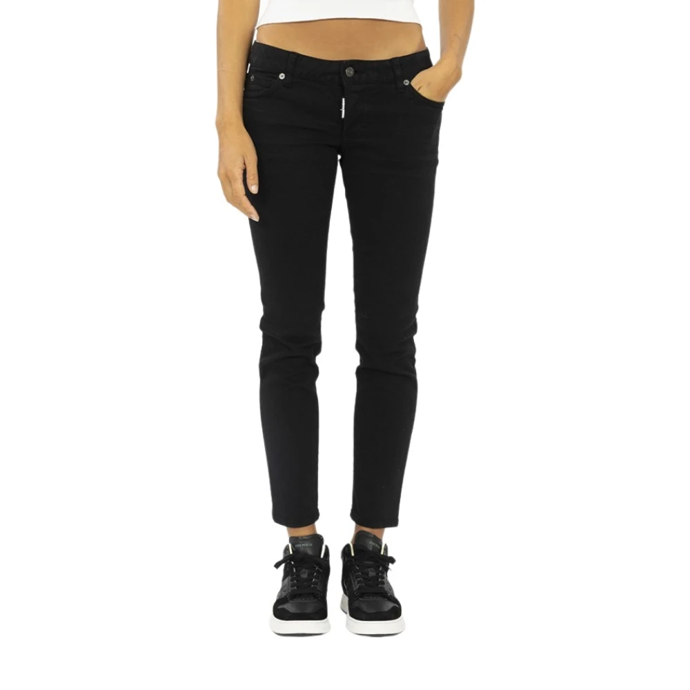 Dsquared2 Cropped Skinny Jeans Black Dames